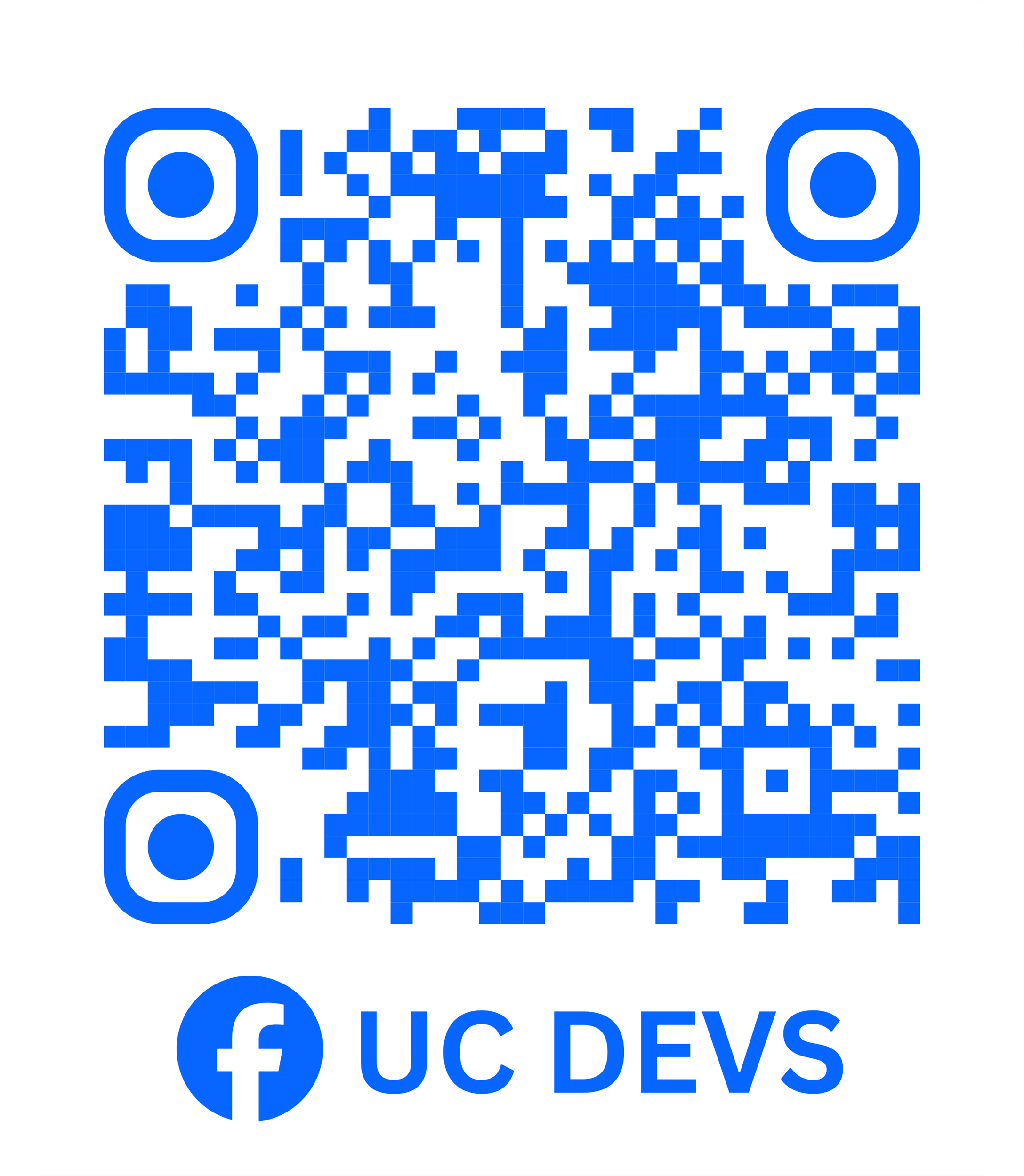 Barcode to the UC DEVS Facebook page